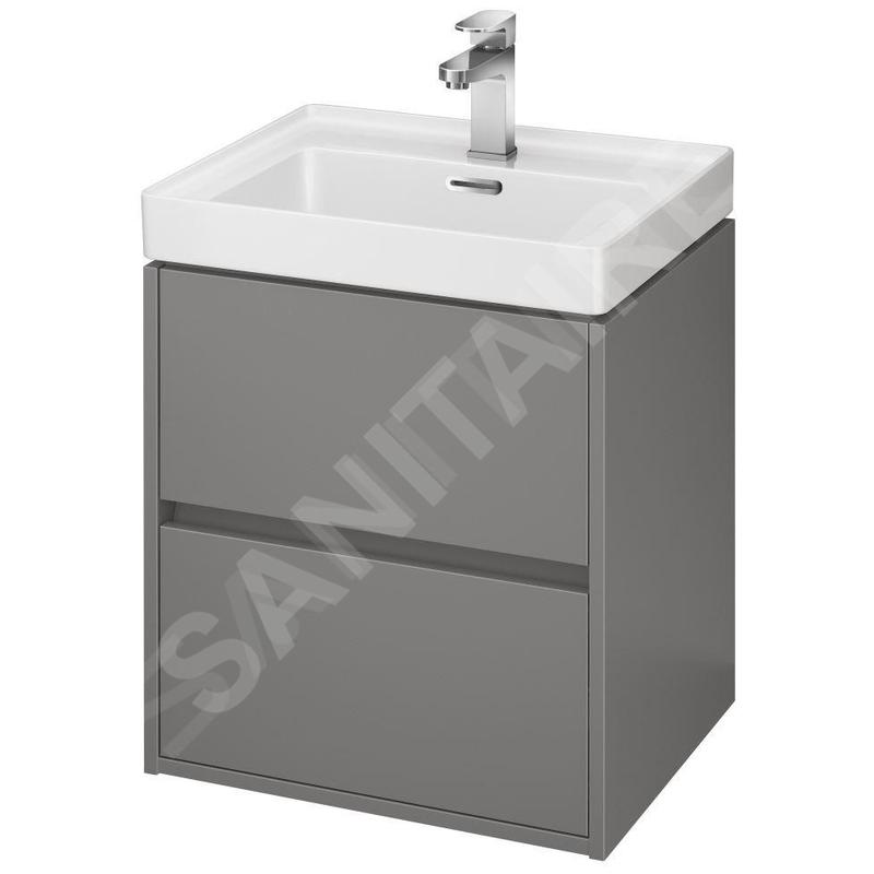 Cersanit Crea - Meuble-lavabo, 53x49x40 cm, 2 tiroirs, gris S924-015 Cersanit Crea - Meuble-lavabo, 53x49x40 cm, 2 tiroirs, gris S924-015