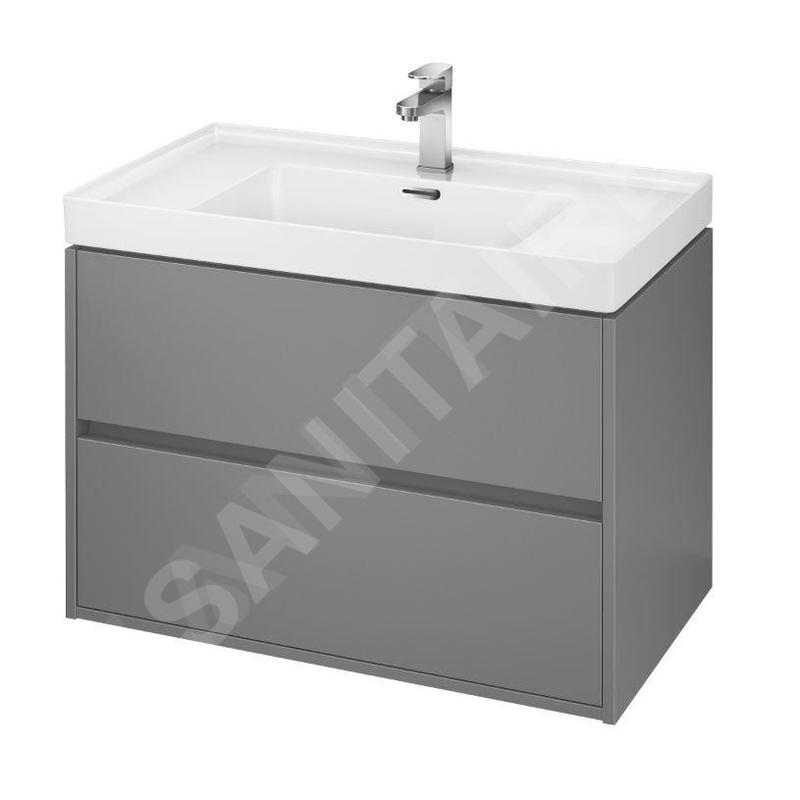 Cersanit Crea - Meuble-lavabo, 53x79x45 cm, 2 tiroirs, gris S924-017 Cersanit Crea - Meuble-lavabo, 53x79x45 cm, 2 tiroirs, gris S924-017