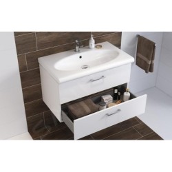 Cersanit Lara - Meuble-lavabo, 45x59x45 cm, 2 tiroirs, blanc S926-002-DSM