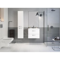 Cersanit Lara - Meuble-lavabo, 45x59x45 cm, 2 tiroirs, blanc S926-002-DSM