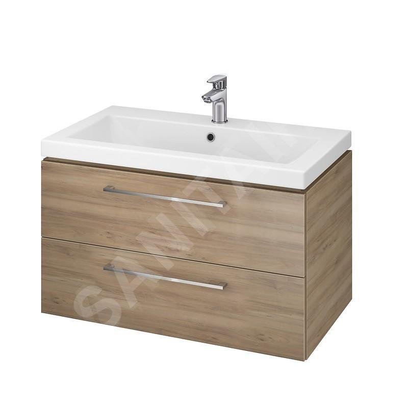 Cersanit Lara - Meuble-lavabo, 45x79x45 cm, 2 tiroirs, noyer S926-006-DSM Cersanit Lara - Meuble-lavabo, 45x79x45 cm, 2 tiroirs, noyer S926-006-DSM