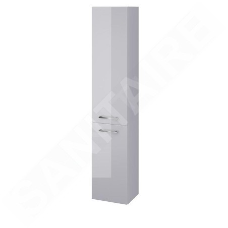 Cersanit Lara - Armoire haute, 150x30x25 cm, 2 portes, charnières G/D, gris S926-032-DSM