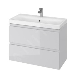 Cersanit Moduo - Meuble-lavabo, 57x80x38cm, 2 tiroirs, gris S929-001