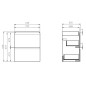 Cersanit Moduo - Meuble-lavabo, 57x50x35cm, 2 tiroirs, gris S929-005 Cersanit Moduo - Meuble-lavabo, 57x50x35cm, 2 tiroirs, gris S929-005