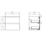 Cersanit Moduo - Meuble-lavabo, 57x60x45cm, 2 tiroirs, blanc S929-010 Cersanit Moduo - Meuble-lavabo, 57x60x45cm, 2 tiroirs, blanc S929-010