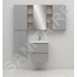 Cersanit Moduo - Meuble-lavabo, 57x49x40cm, 2 tiroirs, gris S929-011