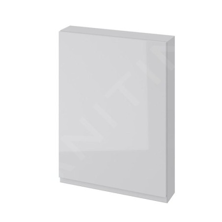 Cersanit Moduo - Armoire 80x59x14 cm, 1 porte, charnières G/D, gris S929-015