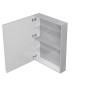 Cersanit Moduo - Armoire 80x59x14 cm, 1 porte, charnières G/D, gris S929-015