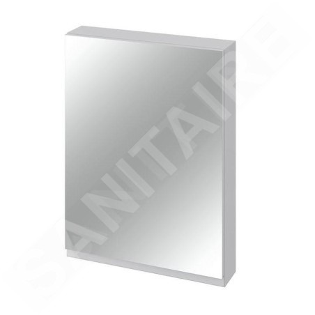 Cersanit Moduo - Armoire à miroir, 80x60x14 cm, 1 porte, charnières G/D, gris S929-017