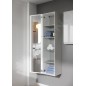 Cersanit Moduo - Armoire haute, 160x40x34 cm, 1 porte, charnières G/D, miroir intérieur, gris S929-019