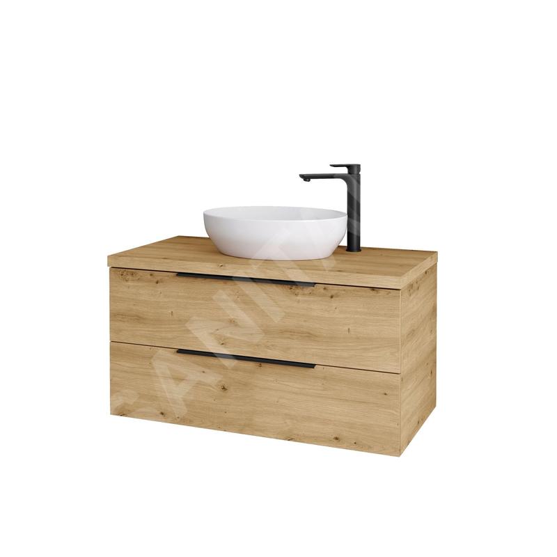 kielle Idolio - Meuble comprenant un plateau pour vasque 100x54x50 cm, avec découpe, caramel 50024101 kielle Idolio - Meuble comprenant un plateau pour vasque 100x54x50 cm, avec découpe, caramel 50024101