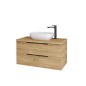 kielle Idolio - Meuble comprenant un plateau pour vasque 100x54x50 cm, avec découpe, caramel 50024101 kielle Idolio - Meuble comprenant un plateau pour vasque 100x54x50 cm, avec découpe, caramel 50024101