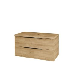 kielle Idolio - Meuble comprenant un plateau pour vasque 100x54x50 cm, avec découpe, caramel 50024101