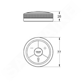 Grohe Digital - Télécommande pour baignoire et douche, chrome 36309000