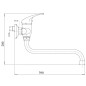 Novaservis Metalia 55 - Mélangeur lavabo mural 100 mm, chromé 55079,0 Novaservis Metalia 55 - Mélangeur lavabo mural 100 mm, chromé 55079,0
