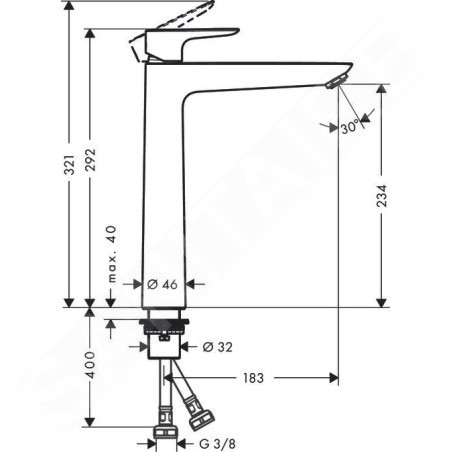 Hansgrohe Talis E - Mitigeur de lavabo, bronze brossé 71717140