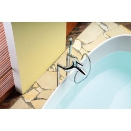 Sapho Airtech - Raccordement pour installation du mitigeur au sol, 2 pièces, chrome 9881