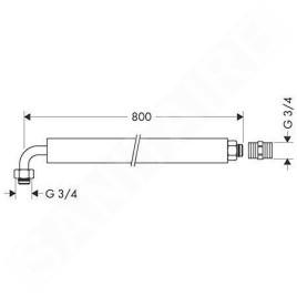 Axor Accessoires - Gaine de raccordement 800 mm, 58308000