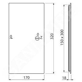 Alcadrain Accessoires - Porte de salle de bains 30x15 cm, blanche AVD002