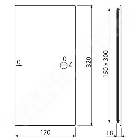 Alcadrain Accessoires - Porte de salle de bains 30x15 cm, blanche AVD002