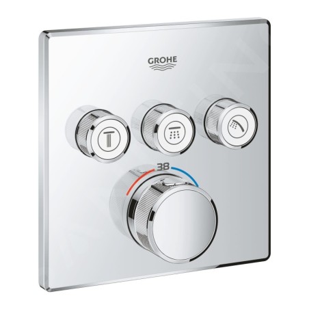 Grohe Grohtherm SmartControl - Mitigeur thermostatique encastré de baignoire pour 3 sorties, chrome 29126000