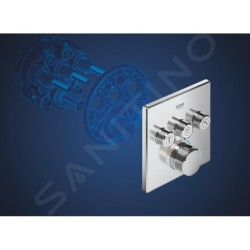 Grohe Grohtherm SmartControl - Mitigeur thermostatique encastré de baignoire pour 3 sorties, chrome 29126000