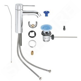 Grohe Essence - Mitigeur de lavabo avec vidage, chrome 23589001