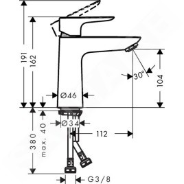 Hansgrohe Talis E - Mitigeur de lavabo, bronze brossé 71712140