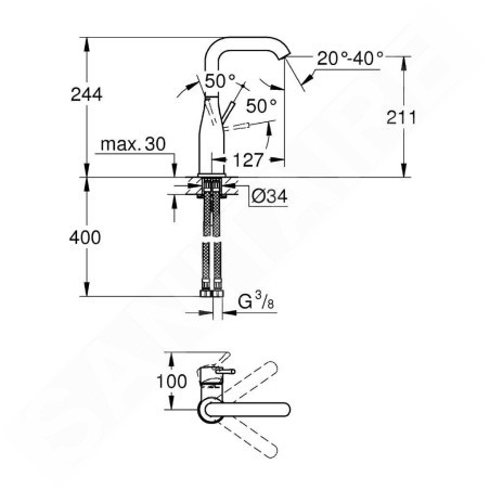 Grohe Essence - Mitigeur de lavabo, chrome 23541001