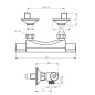 Novaservis Aqualight - Mitigeur thermostatique de douche, espacement 120 mm, chromé 2564/1,0 Novaservis Aqualight - Mitigeur thermostatique de douche, espacement 120 mm, chromé 2564/1,0