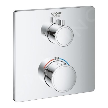 Grohe Grohtherm - Mitigeur thermostatique de douche encastré pour 2 sorties, chrome 24079000