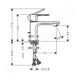 Hansgrohe Rebris S - Mitigeur de lavabo, CoolStart, chrome 72514000