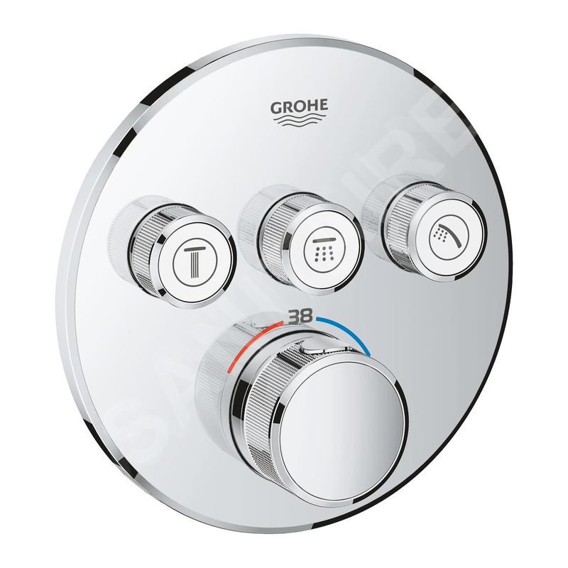 Grohe Grohtherm SmartControl - Mitigeur thermostatique encastré de douche, 3 sorties, chrome 29121000