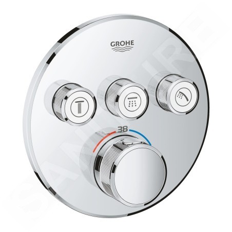 Grohe Grohtherm SmartControl - Mitigeur thermostatique encastré de douche, 3 sorties, chrome 29121000