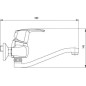 Novaservis Metalia 56 - Robinetterie murale pour lavabo/vasque 150 mm, chrome 56070/A,0