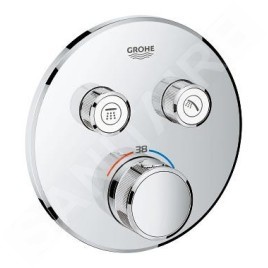 Grohe Grohtherm SmartControl - Mitigeur thermostatique encastré de douche, 2 sorties, chrome 29119000