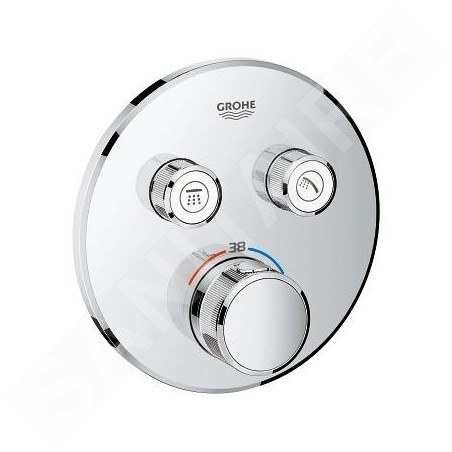 Grohe Grohtherm SmartControl - Mitigeur thermostatique encastré de douche, 2 sorties, chrome 29119000