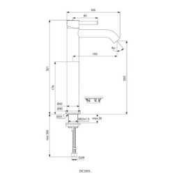 Ideal Standard CeraLine - Mitigeur de lavabo, chrome BC269AA