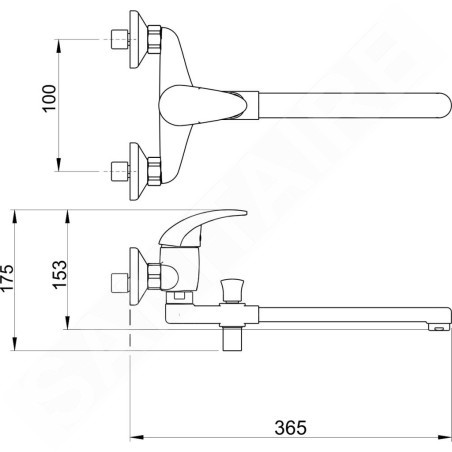 Novaservis Titania Iris - Mitigeur de lavabo sans douche 100 mm, chromé 92033/1,0