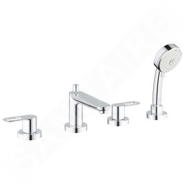 Grohe BauLoop - Mitigeur au bord de baignoire, installation 4 trous, chrome 2511900A