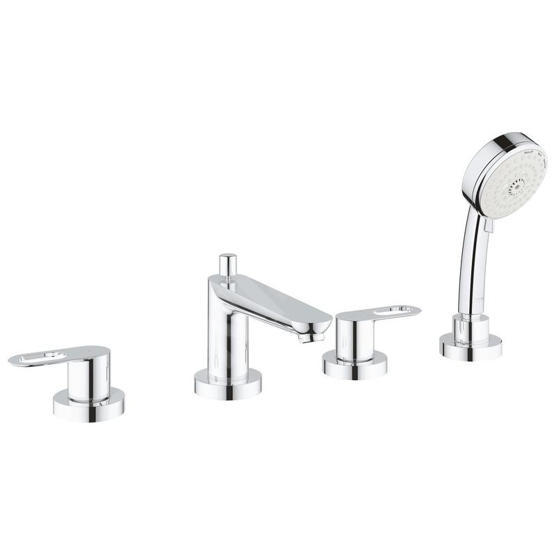 Grohe BauLoop - Mitigeur au bord de baignoire, installation 4 trous, chrome 2511900A