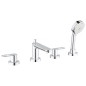 Grohe BauLoop - Mitigeur au bord de baignoire, installation 4 trous, chrome 2511900A