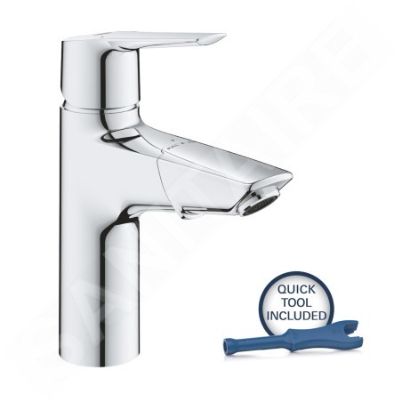 Grohe QuickFix Start - Mitigeur de lavabo avec bec extractible et vidage Push-Open, chrome 24205003