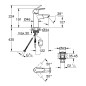 Grohe QuickFix Start - Mitigeur de lavabo avec bec extractible et vidage Push-Open, chrome 24205003