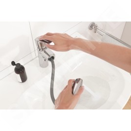 Grohe QuickFix Start - Mitigeur de lavabo avec bec extractible et vidage Push-Open, chrome 24205003