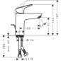 Hansgrohe Logis - Mitigeur de lavabo 100 avec garniture de vidage, chrome 71100000