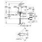 Grohe Eurosmart Cosmopolitan - Mitigeur de lavabo M avec garniture de vidage, chrome/noir mat 23325KW0