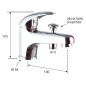 Aqualine Kasiopea - Mélangeur lavabo avec interrupteur, chrome 1107-04