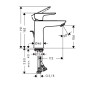 Hansgrohe Talis E - Mitigeur de lavabo 110 CoolStart avec garniture de vidage à tirette, chrome 71713000