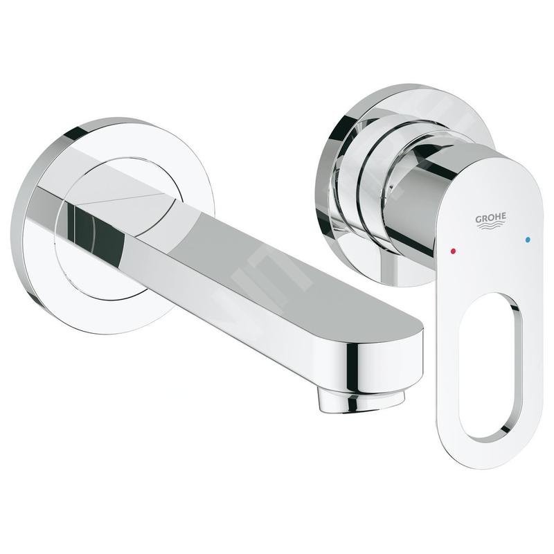 Grohe BauLoop - Mitigeur de lavabo encastré avec corps d’encastrement, installation 2 trous, chrome 20289000